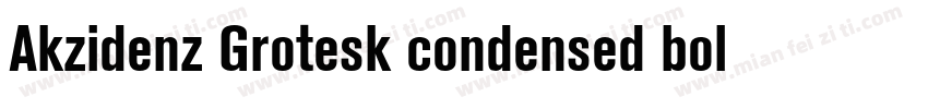 Akzidenz Grotesk condensed bold字体转换